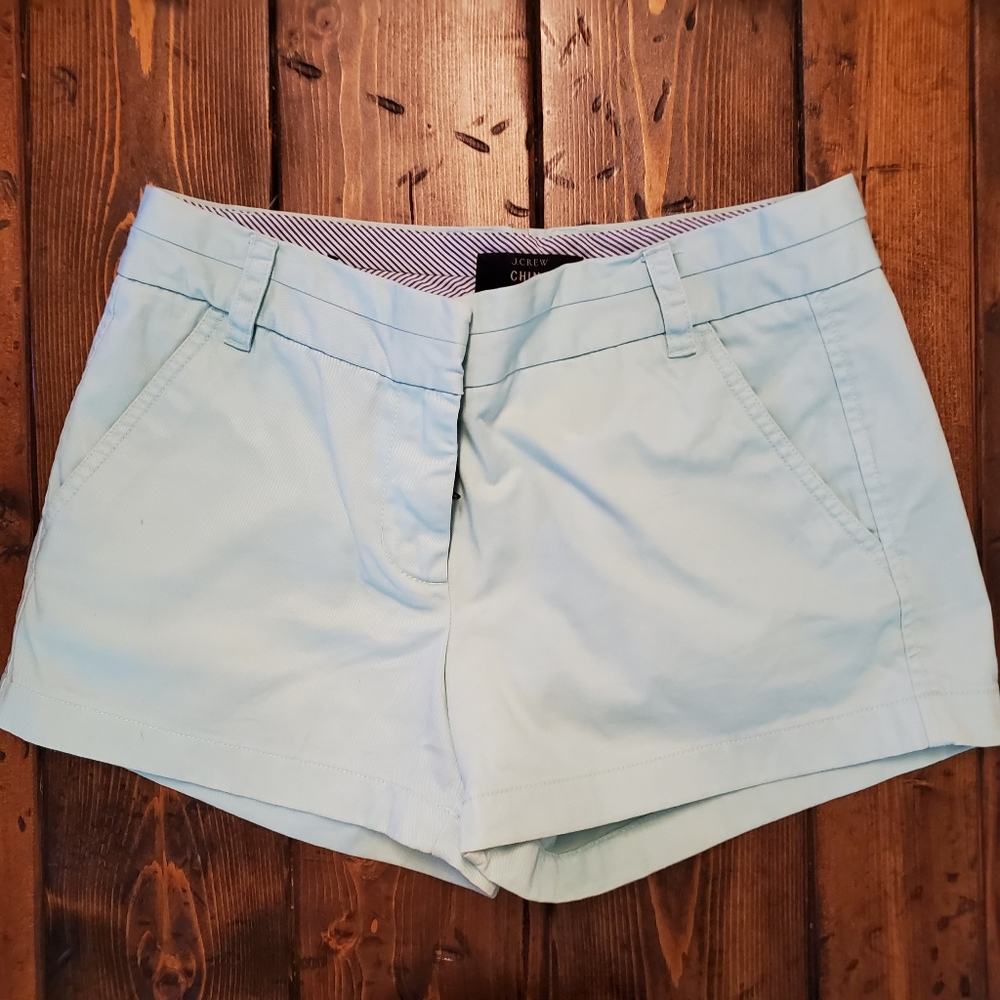 J Crew Chino Shorts Teal Size 4